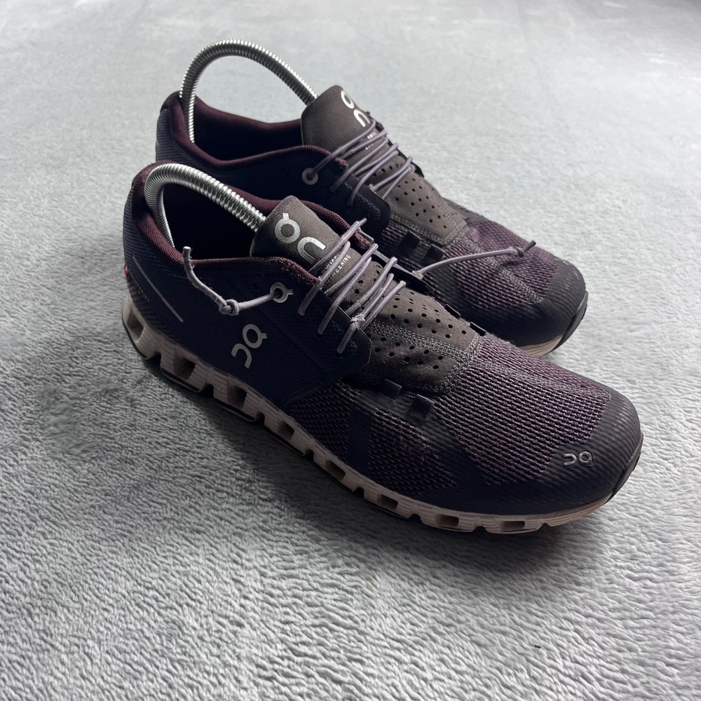 On Cloud Mens Running Shoes Burgundy Plum Low Top Sneakers US 9.5 EUR 43
